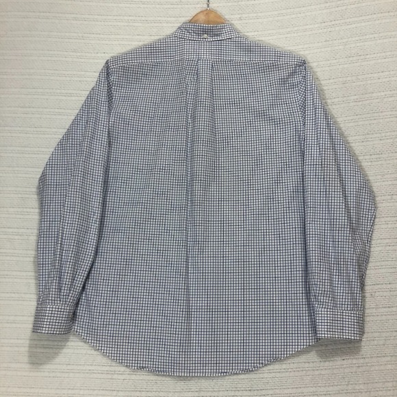Ralph Lauren Checkered Button Down Long Sleeve Dress Shirt, Size L - Picture 6 of 8